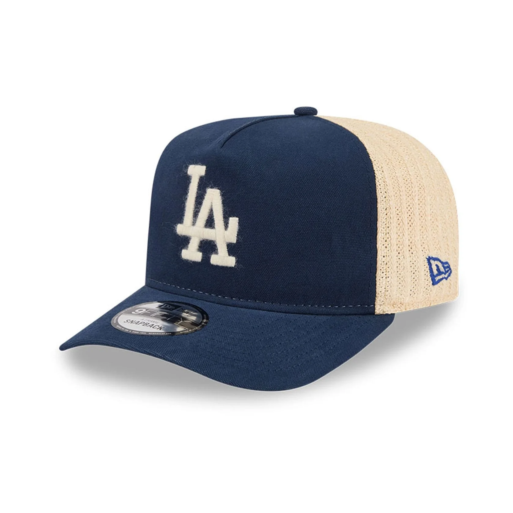 NE LA Dodgers MLB Grained Dark Blue 9FIFTY A-Frame Snapback Adjustable Cap